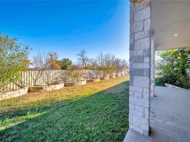 view of yard with a patio area