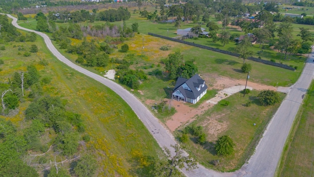 aerial view featuring a rural view