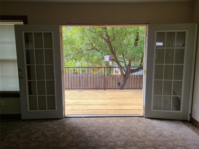 view of doorway to outside