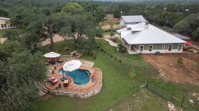 1451 Gatlin Creek Rd E, Driftwood, TX 78619 - drone / aerial view