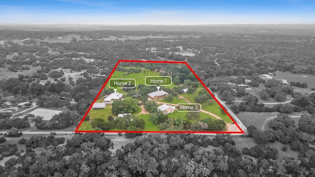 1451 Gatlin Creek Rd E, Driftwood, TX 78619 - aerial view