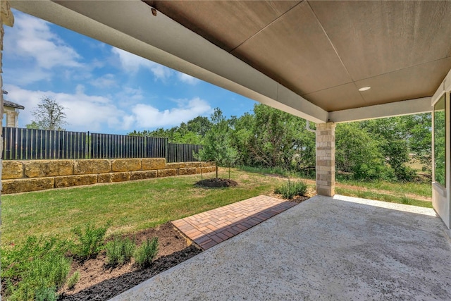 view of yard with a patio