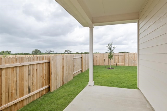 view of yard featuring a patio