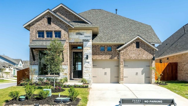 craftsman-style house featuring a garage