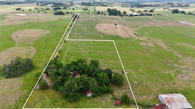 aerial view with a rural view