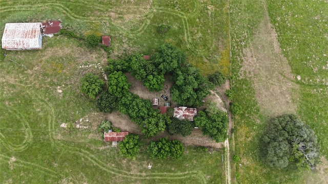 aerial view with a rural view