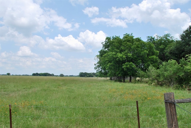 view of yard with a rural view