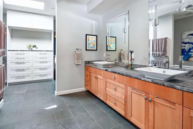 bathroom featuring vanity and tile patterned floors