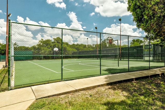 view of sport court featuring basketball court