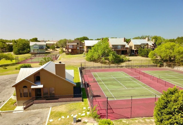 view of tennis court