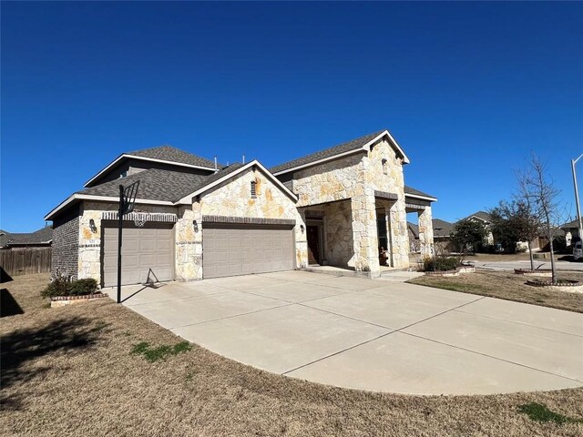 view of front facade with a garage