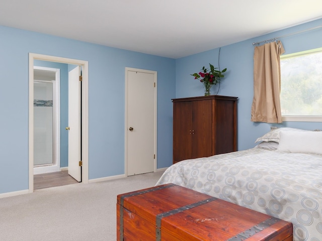 view of carpeted bedroom