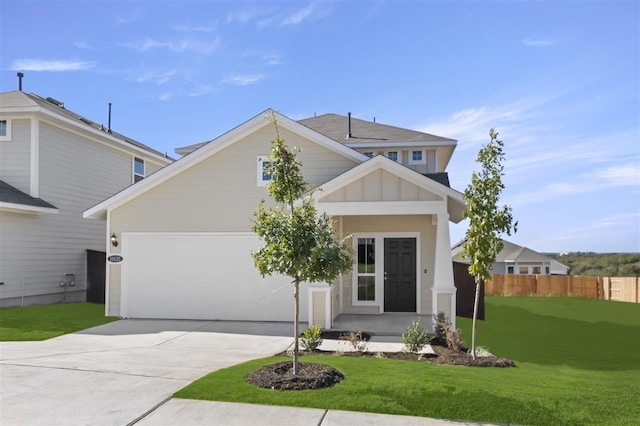 view of front property with a front lawn