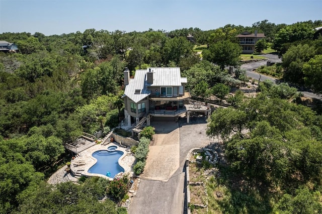 birds eye view of property