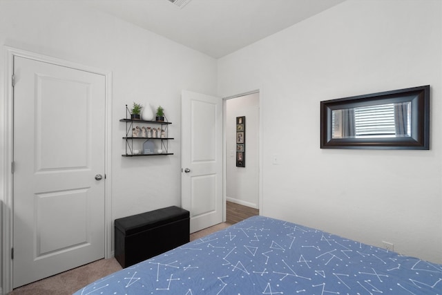 view of carpeted bedroom