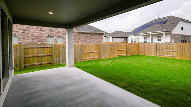 view of yard with a patio