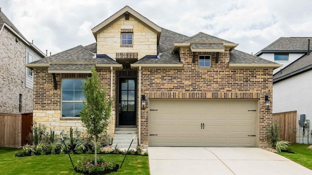 view of front of house with a front yard