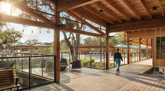 view of wooden deck