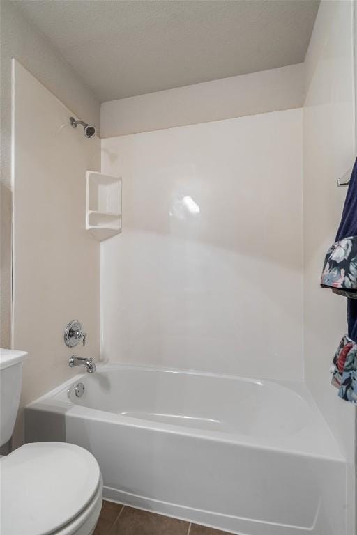 1102 Winding Creek Pl, Round Rock, TX 78665 - bathroom featuring shower / bath combination, tile patterned flooring, and toilet