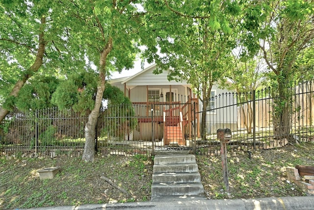 view of front of house with covered porch