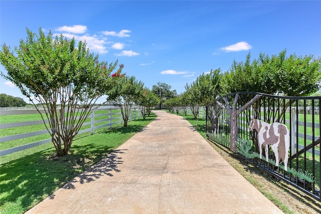 surrounding community featuring a yard