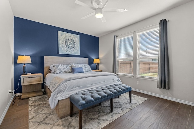 bedroom with ceiling fan