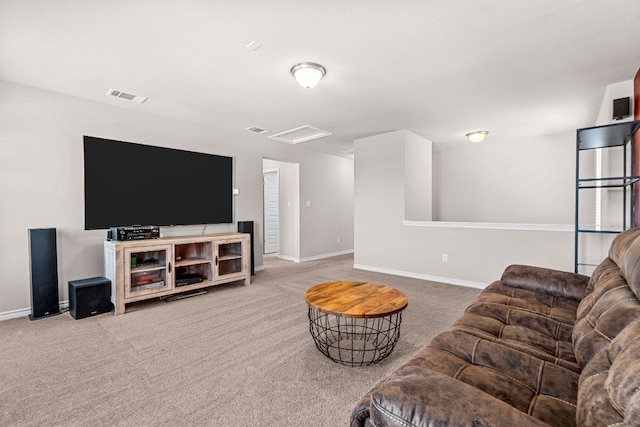 view of carpeted living room