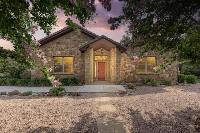 101 Lost Buck, Horseshoe Bay, TX 78657 - view of front of house with stone siding