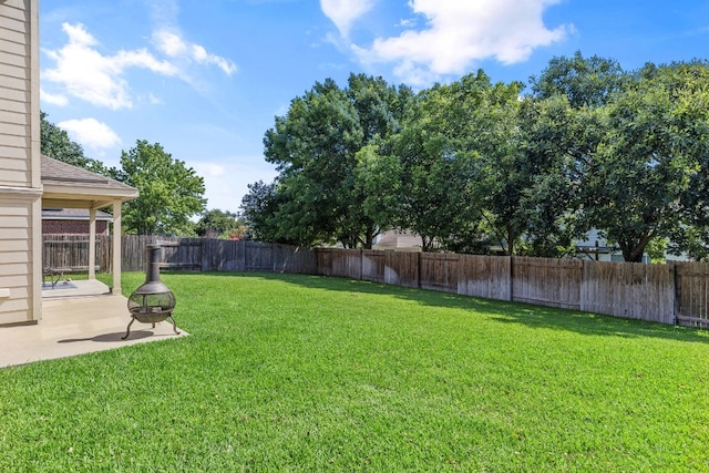 view of yard with a patio