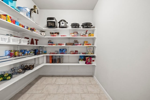 view of pantry