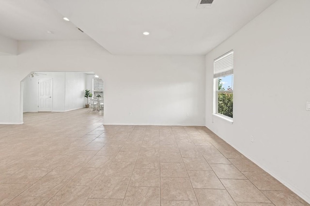 view of tiled spare room