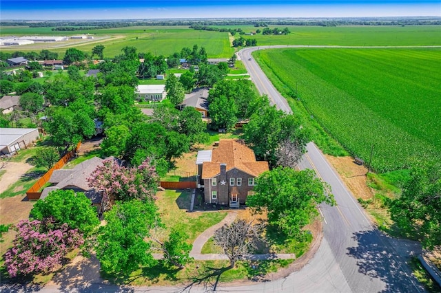 drone / aerial view featuring a rural view