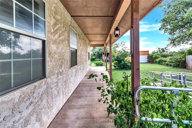 view of patio with a porch