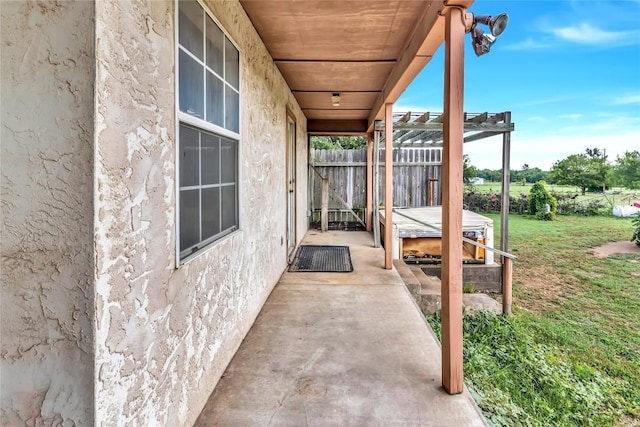 view of patio / terrace with a pergola