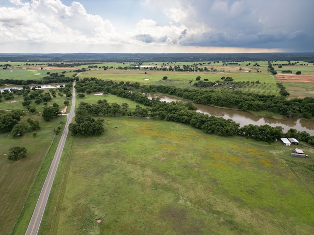 drone / aerial view featuring a rural view