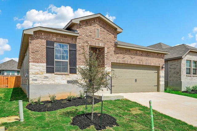 view of front of property with a front lawn