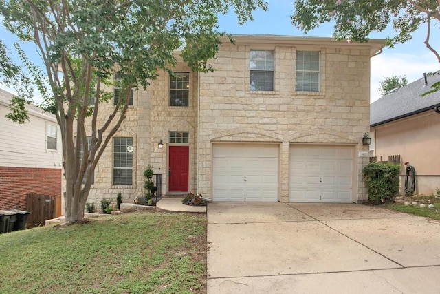 3917 Canyon Glen Cir, Austin, TX 78732 - colonial house featuring a garage and a front yard