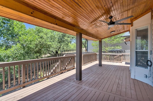 3917 Canyon Glen Cir, Austin, TX 78732 - wooden terrace featuring ceiling fan