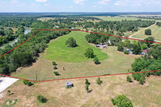 bird's eye view featuring a rural view