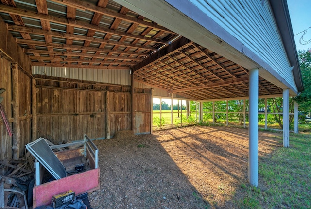 view of horse barn