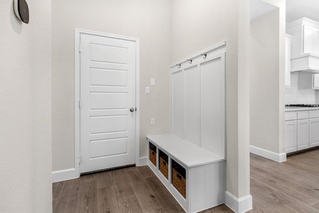 mudroom featuring light wood-type flooring