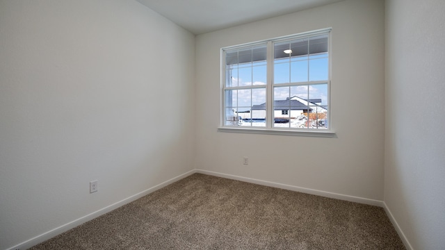 unfurnished room with carpet floors