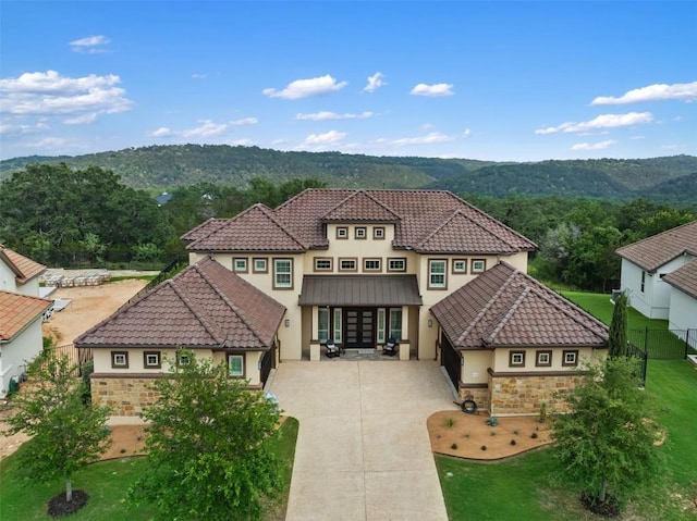 rear view of house with french doors