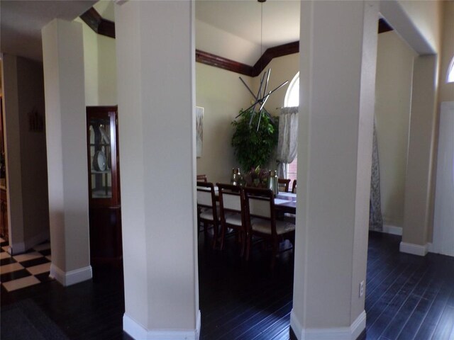 interior space featuring dark hardwood / wood-style floors and plenty of natural light