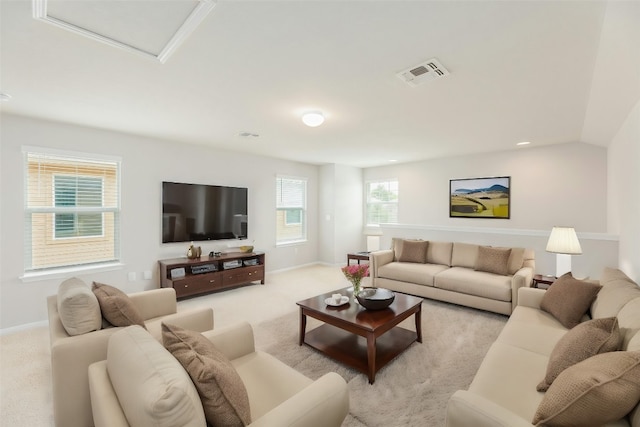 view of carpeted living room