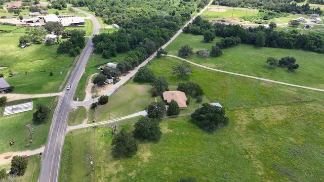 drone / aerial view featuring a rural view