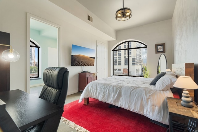 bedroom with carpet floors