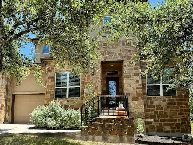 view of front of house featuring a garage