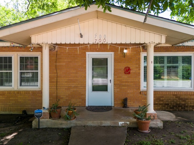 view of doorway to property