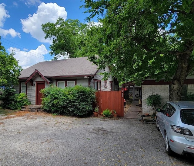 view of front of home